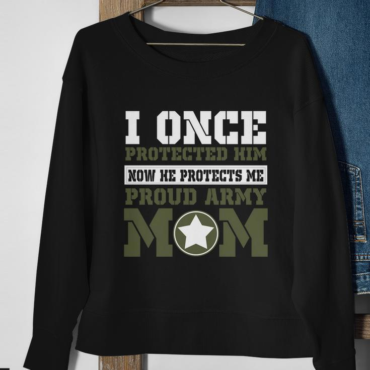 I Once Protected Him Proud Army Mom Tshirt Sweatshirt Gifts for Old Women
