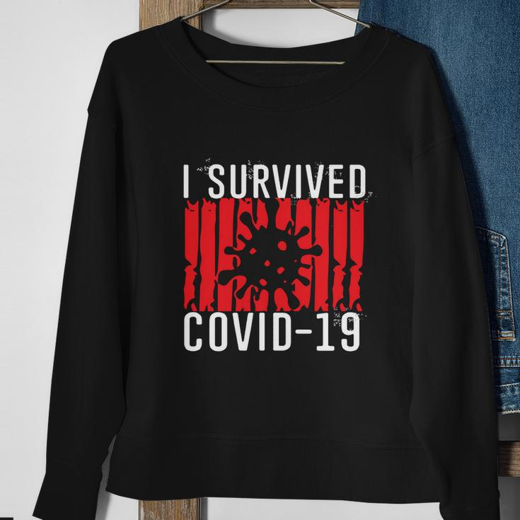 I Survived Covid19 Distressed Sweatshirt Gifts for Old Women