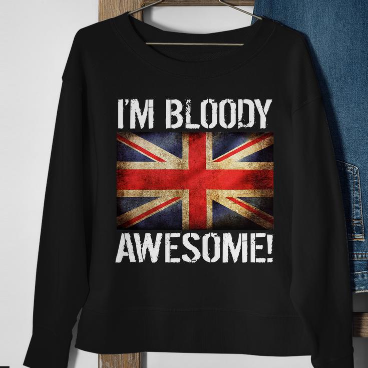 Im Bloody Awesome British Union Jack Flag Tshirt Sweatshirt Gifts for Old Women