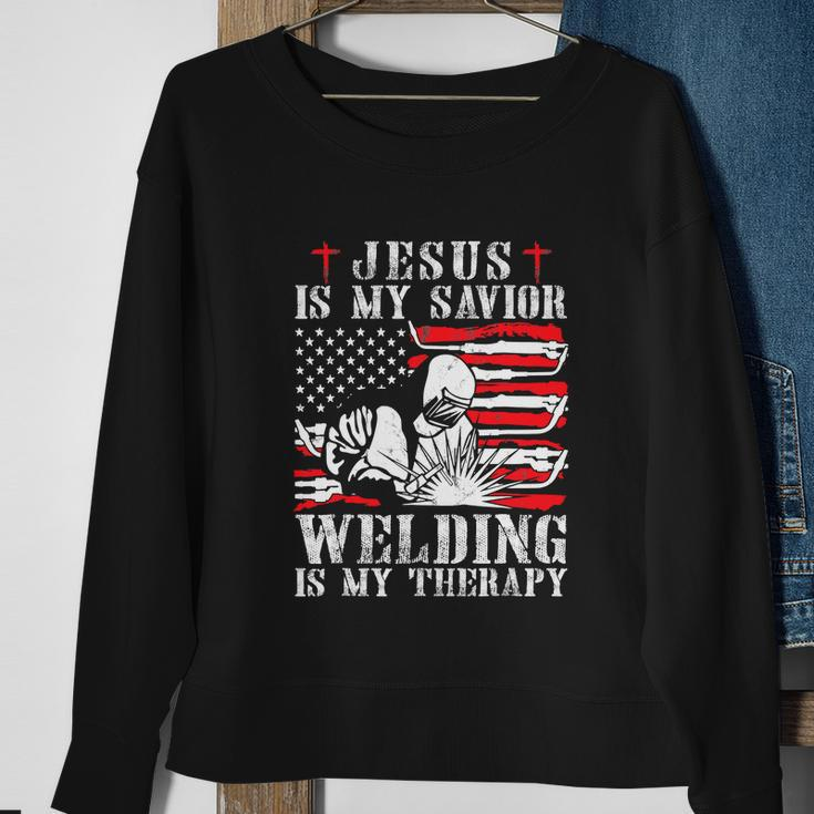 Jesus Is My Savior Welding Christian For 4Th Of July Sweatshirt Gifts for Old Women