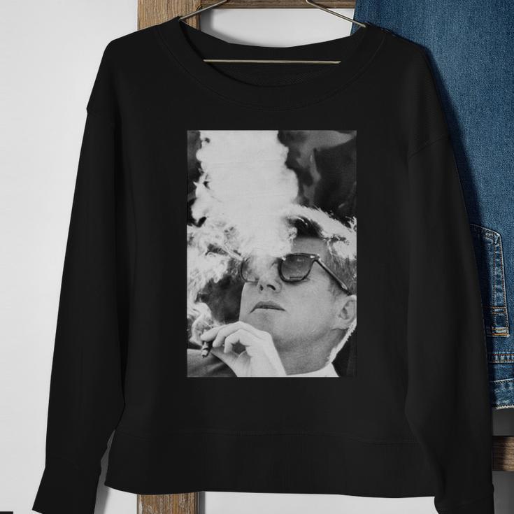 Jfk Smoking With Shades John F Kennedy President Tshirt Sweatshirt Gifts for Old Women