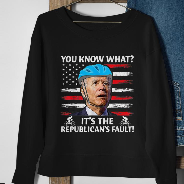 Joe Biden Falling Its The Republicans Fault Sweatshirt Gifts for Old Women