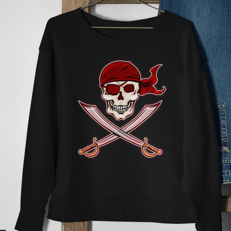 Jolly Roger Pirate Skull Flag Logo Tshirt Sweatshirt Gifts for Old Women
