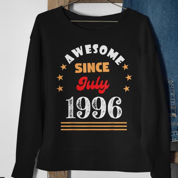 July 1996 Birthday Awesome Since 1996 July Vintage Cool Sweatshirt Gifts for Old Women