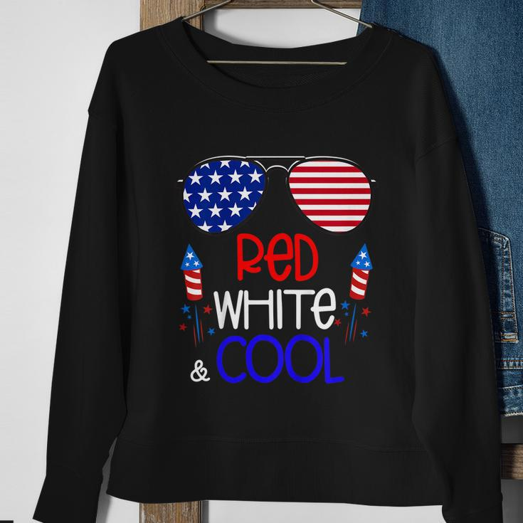 Kids Boys Kids 4Th Of July Red White And Cool Sunglasses Girls Sweatshirt Gifts for Old Women