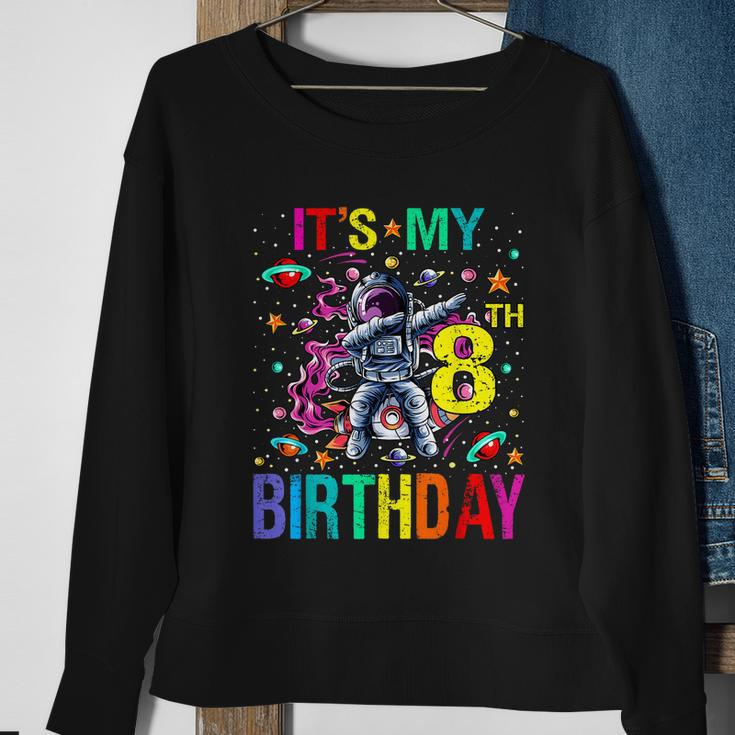 Kids Its My 8Th Birthday Astronaut Space Sweatshirt Gifts for Old Women