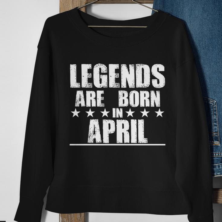 Legends Are Born In April Birthday Sweatshirt Gifts for Old Women