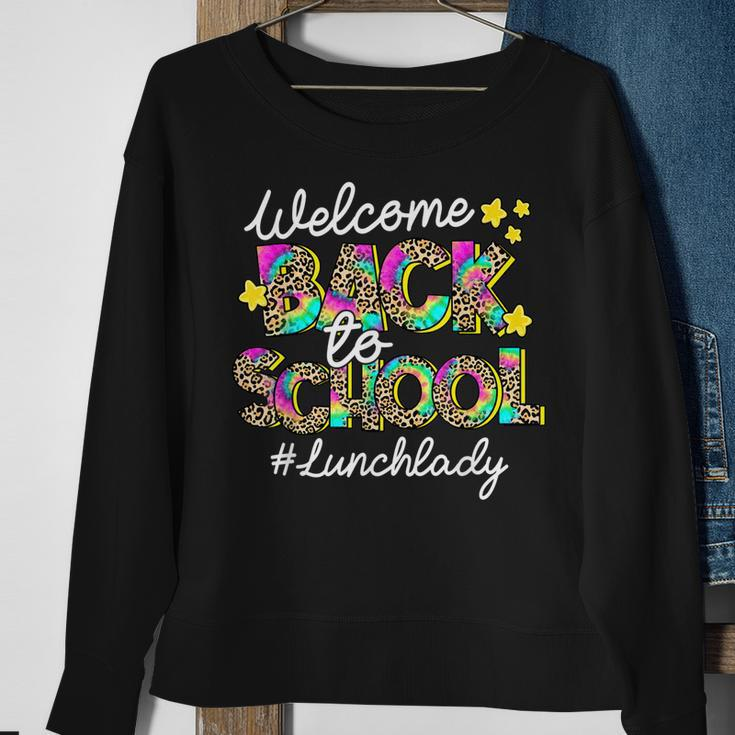 Leopard Welcome Back To School Lunch Lady Life Sweatshirt Gifts for Old Women