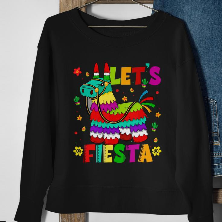 Lets Fiesta Cinco De Mayo Mexican Party Mexico Donkey Pinata Sweatshirt Gifts for Old Women