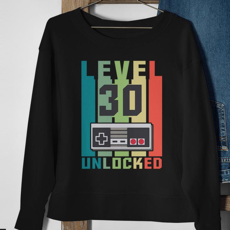 Level 30 Unlocked Funny Retro Gamer Birthday Tshirt Sweatshirt Gifts for Old Women