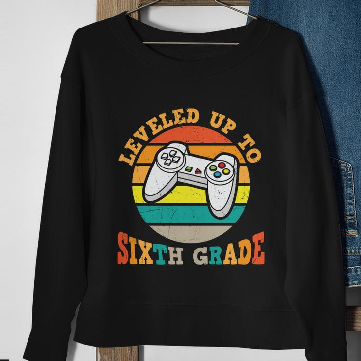 Leveled Up To 6Th Grade First Day Of School Back To School Sweatshirt Gifts for Old Women