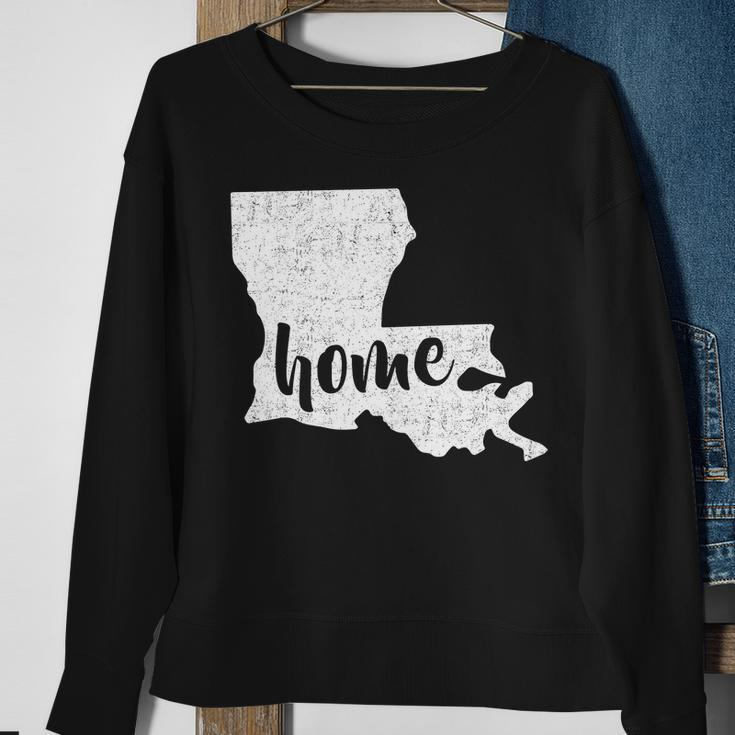 Louisiana Home State Sweatshirt Gifts for Old Women