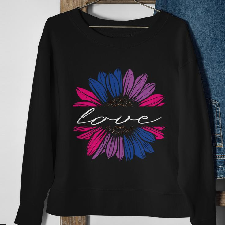 Love Sunflower Floral Lgbt Bisexual Pride Month Sweatshirt Gifts for Old Women