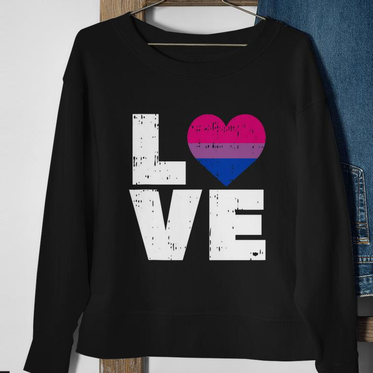 Love Vintage Heart Lgbt Bisexual Colors Gay Flag Pride Gift Sweatshirt Gifts for Old Women