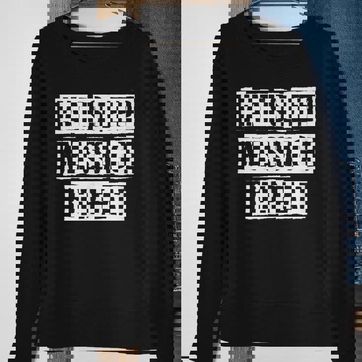 Lovely Funny Cool Sarcastic Eat Sleep Massage Repeat Sweatshirt Gifts for Old Women