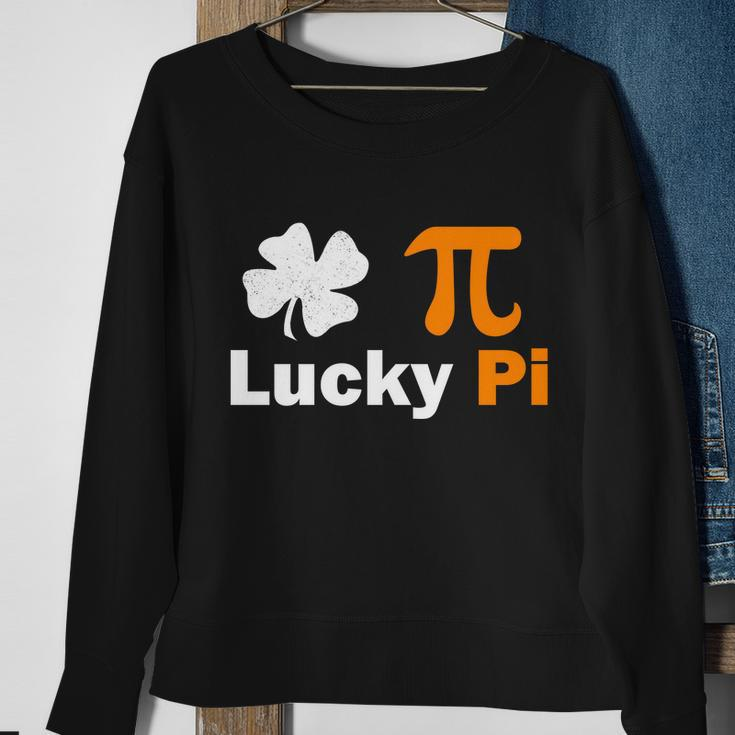 Lucky Pi St Patricks Day Clover T-Shirt Graphic Design Printed Casual Daily Basic Sweatshirt Gifts for Old Women