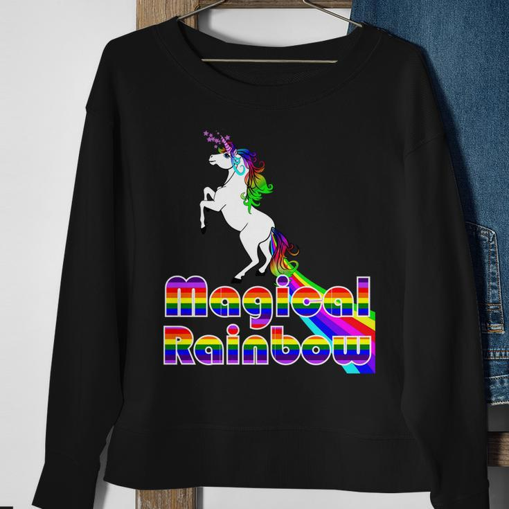 Magical Rainbow Unicorn Sweatshirt Gifts for Old Women