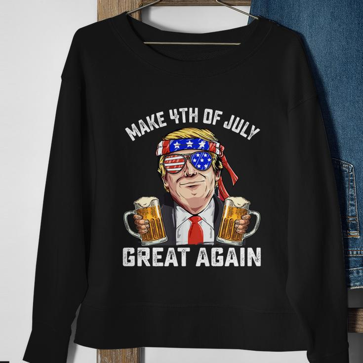 Make 4Th Of July Great Again Trump Ing Beer Patriotic Cute Gift Sweatshirt Gifts for Old Women