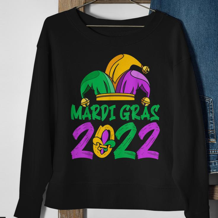 Mardi GrasMardi Gras 2022 Beads Mask Feathers  V3 Men Women Sweatshirt Graphic Print Unisex Gifts for Old Women