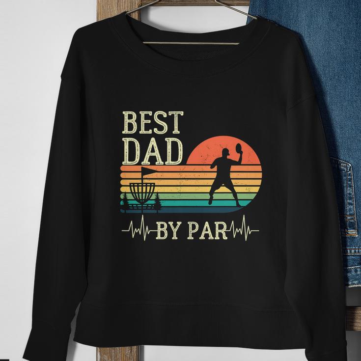 Mens Best Dad By Par Vintage Disc Golf Funny Fathers Day Sweatshirt Gifts for Old Women