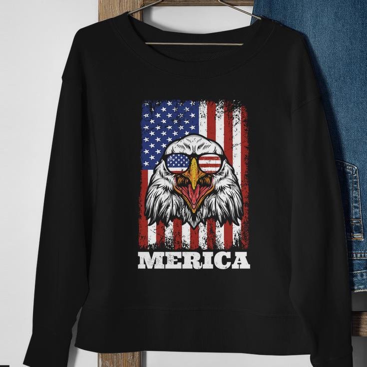 Merica Eagle Mullet 4Th Of July American Flag Stars Stripes Gift Sweatshirt Gifts for Old Women