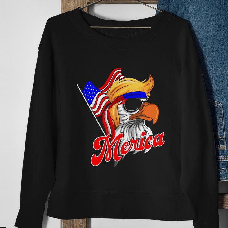 Merica Patriotic Eagle Mullet 4Th Of July American Flag Great Gift Sweatshirt Gifts for Old Women