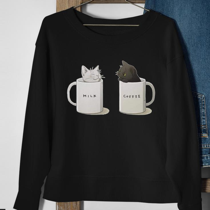 Milk N Coffee Kitties Sweatshirt Gifts for Old Women