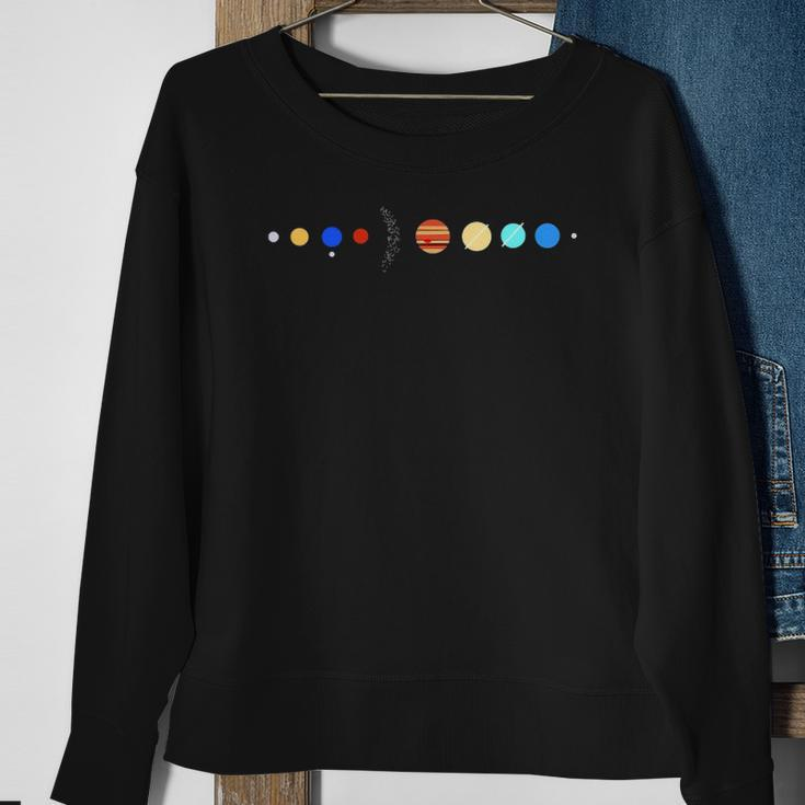 Minimalist Solar System &8211 Planets Asteroid Belt And Co Sweatshirt Gifts for Old Women