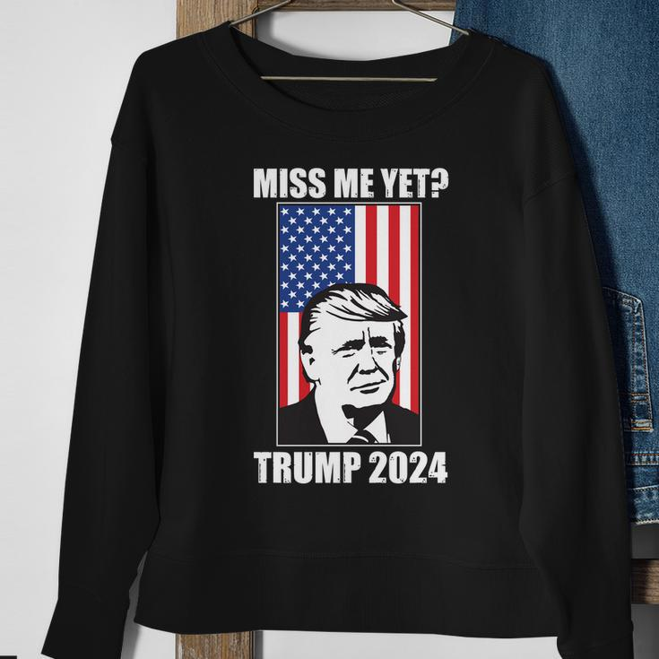 Miss Me Yet Trump 2024 Usa American Flag Tshirt Sweatshirt Gifts for Old Women