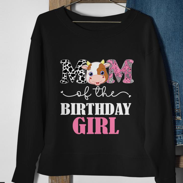 Mom Of The Birthday Girl Tee Farm Cow Mommy Mama St Sweatshirt Gifts for Old Women