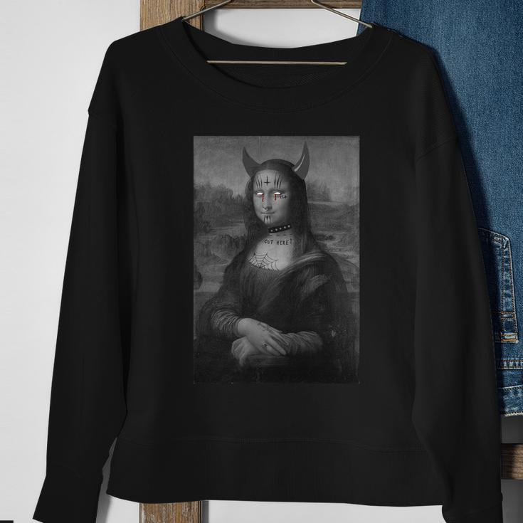 Mona Lisa Devil Painting Tshirt Sweatshirt Gifts for Old Women