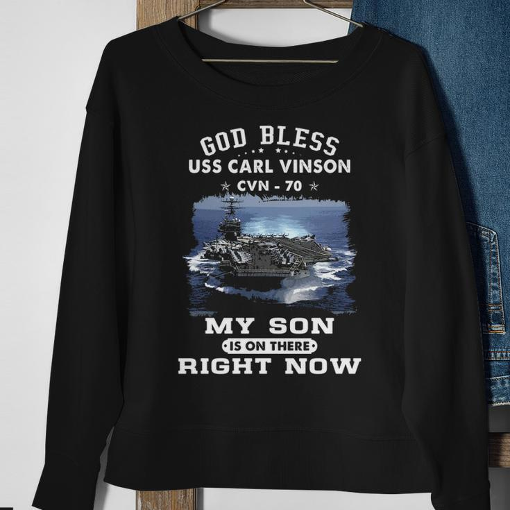 My Son Is On Uss Carl Vinson Cvn Sweatshirt Gifts for Old Women