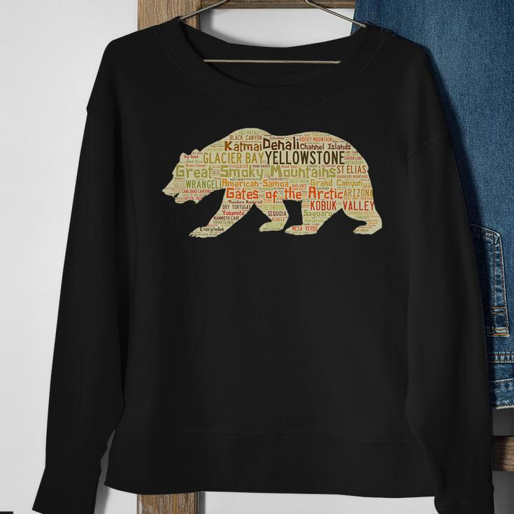 National Parks 59 National Parks Bear Hiking Outdoors Sweatshirt Gifts for Old Women