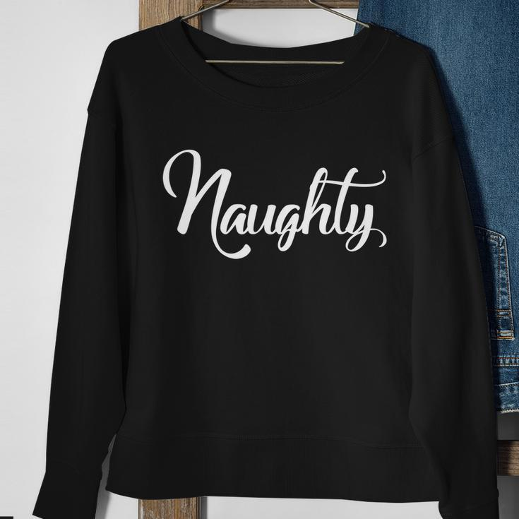 Naughty Christmas Couples Naughty And Nice Sweatshirt Gifts for Old Women