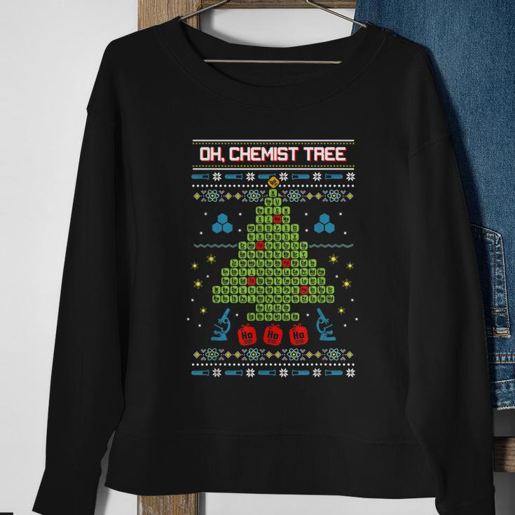 Oh Chemist Tree Chemistry Tree Christmas Science Sweatshirt Gifts for Old Women