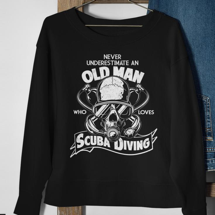 Old Man Who Loves Scuba Diving Sweatshirt Gifts for Old Women
