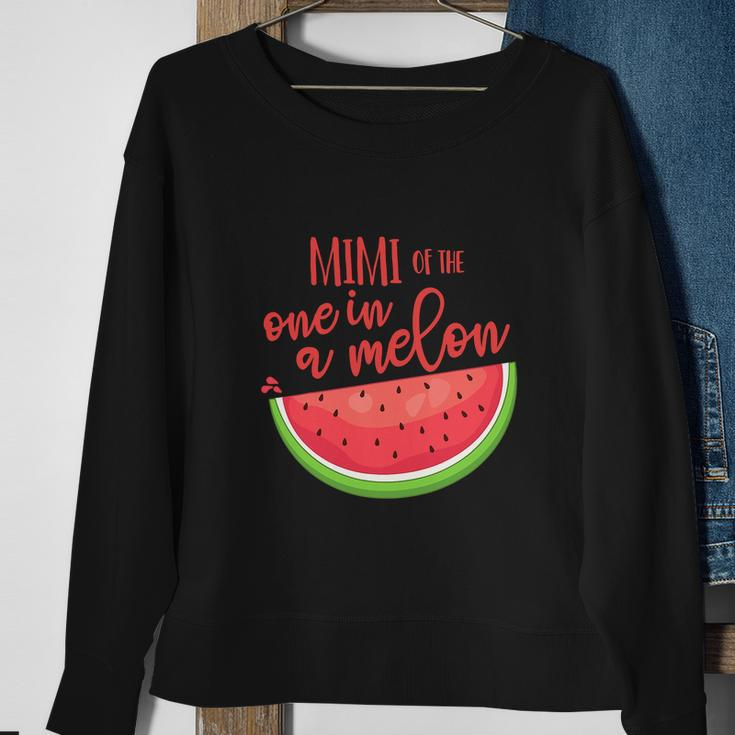 One In A Melon Watermelon Theme Funny Birthday Girl Sweatshirt Gifts for Old Women