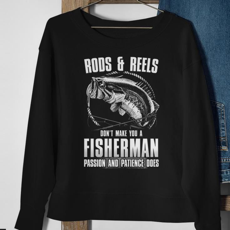 Passion & Patience Makes You A Fisherman Sweatshirt Gifts for Old Women