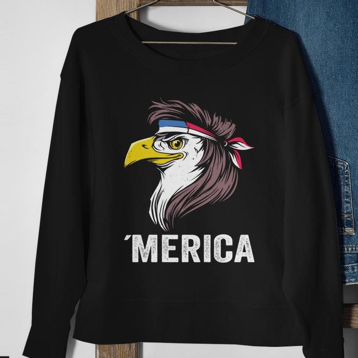 Patriotic Eagle Mullet American Flag Merica 4Th Of July Great Gift Sweatshirt Gifts for Old Women