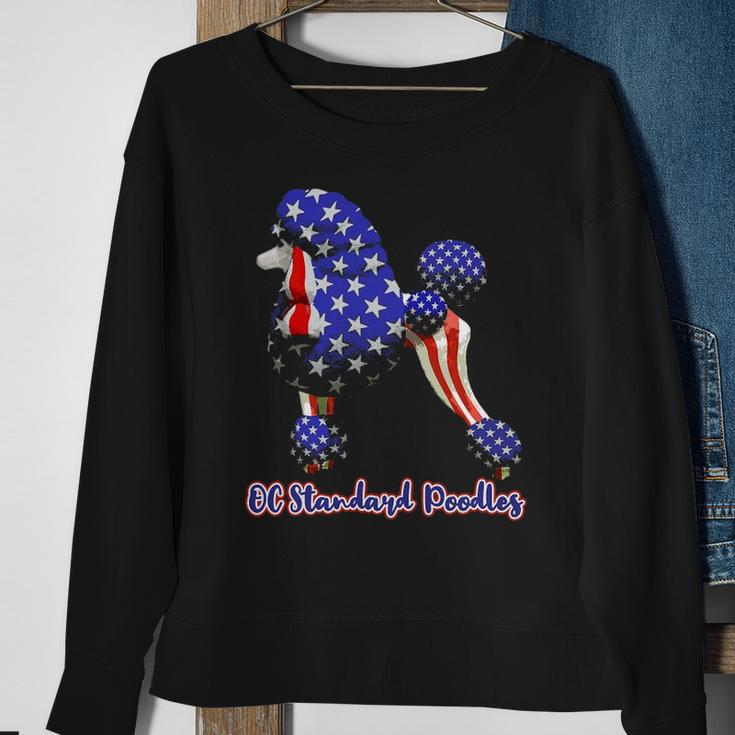 Patriotic Flag Poodle For American Poodle Lovers Sweatshirt Gifts for Old Women