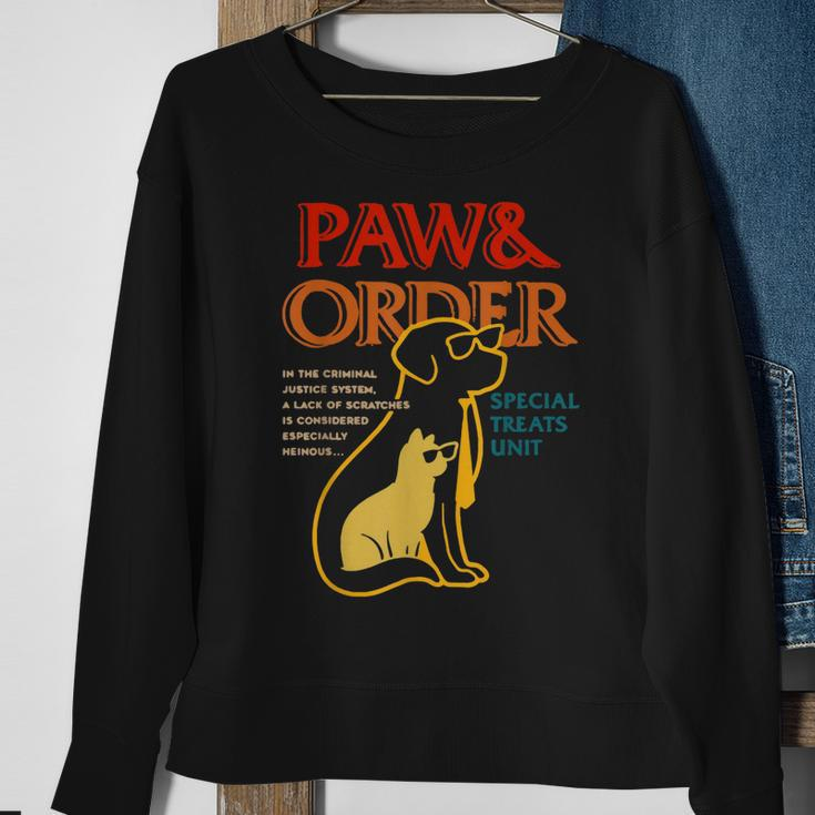 Paw And Order Special Feline Unit Pets Training Dog And Cat Sweatshirt Gifts for Old Women
