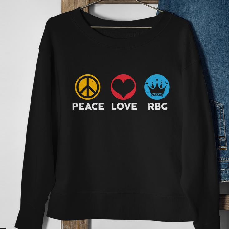 Peace Love Rbg Ruth Bader Ginsburg Tribute Tshirt Sweatshirt Gifts for Old Women