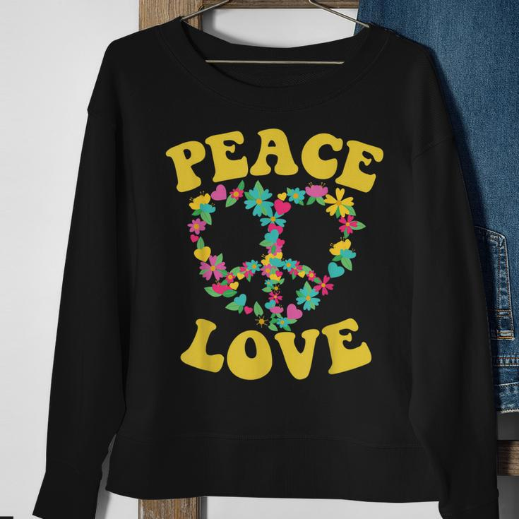 Peace Sign Love 60S 70S Tie Dye Hippie Halloween Costume V7 Sweatshirt Gifts for Old Women