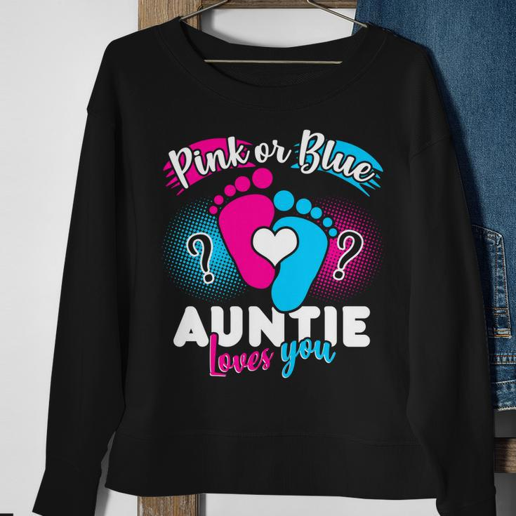 Pink Or Blue Auntie Loves You Sweatshirt Gifts for Old Women