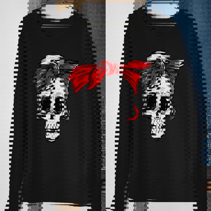 Pirate Dead With Eye Patch Red Bandana Halloween Diy Costume Sweatshirt Gifts for Old Women