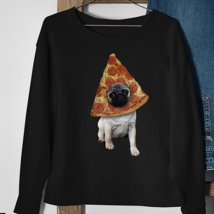 Pizza Pug Dog Tshirt Sweatshirt Gifts for Old Women