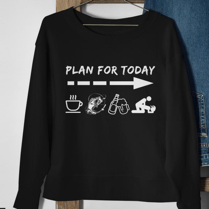 Plan For Today Coffee Fishing Beer Sex Tshirt Sweatshirt Gifts for Old Women