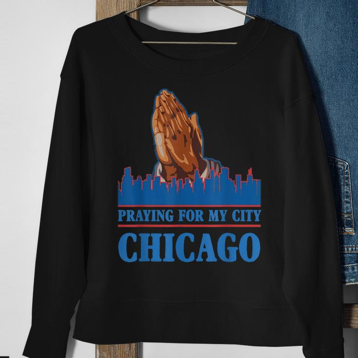 Pray For Chicago Chicago Shooting Support Chicago Sweatshirt Gifts for Old Women