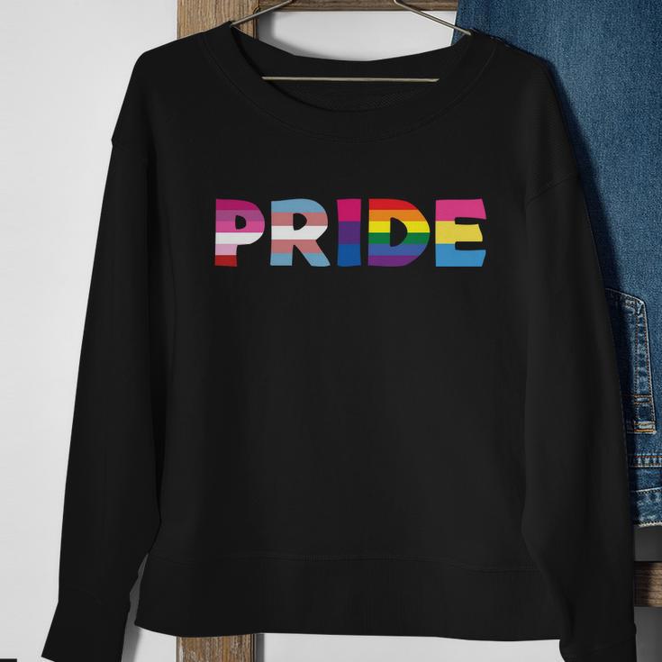 Pride Lgbt Gay Pride Lesbian Bisexual Ally Quote V3 Sweatshirt Gifts for Old Women