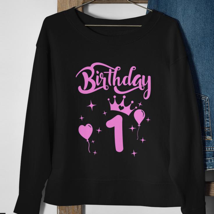 Princess Birthday Girl 1 Year Old Themed Funny Princess Birthday Sweatshirt Gifts for Old Women